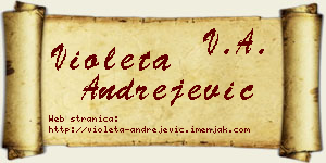 Violeta Andrejević vizit kartica